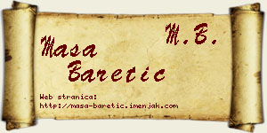 Maša Baretić vizit kartica